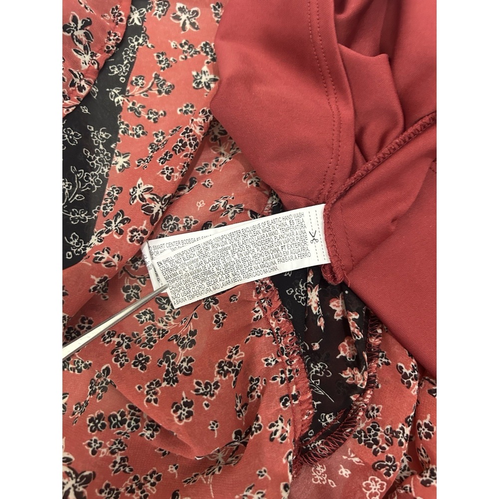 Forever 21 Women's Smocked Midi Dress Size‎ M Patchwork Boho Prairie Cottagecore - Picture 13 of 14